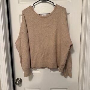 Old Navy Classic Beige Crew Neck Sweater